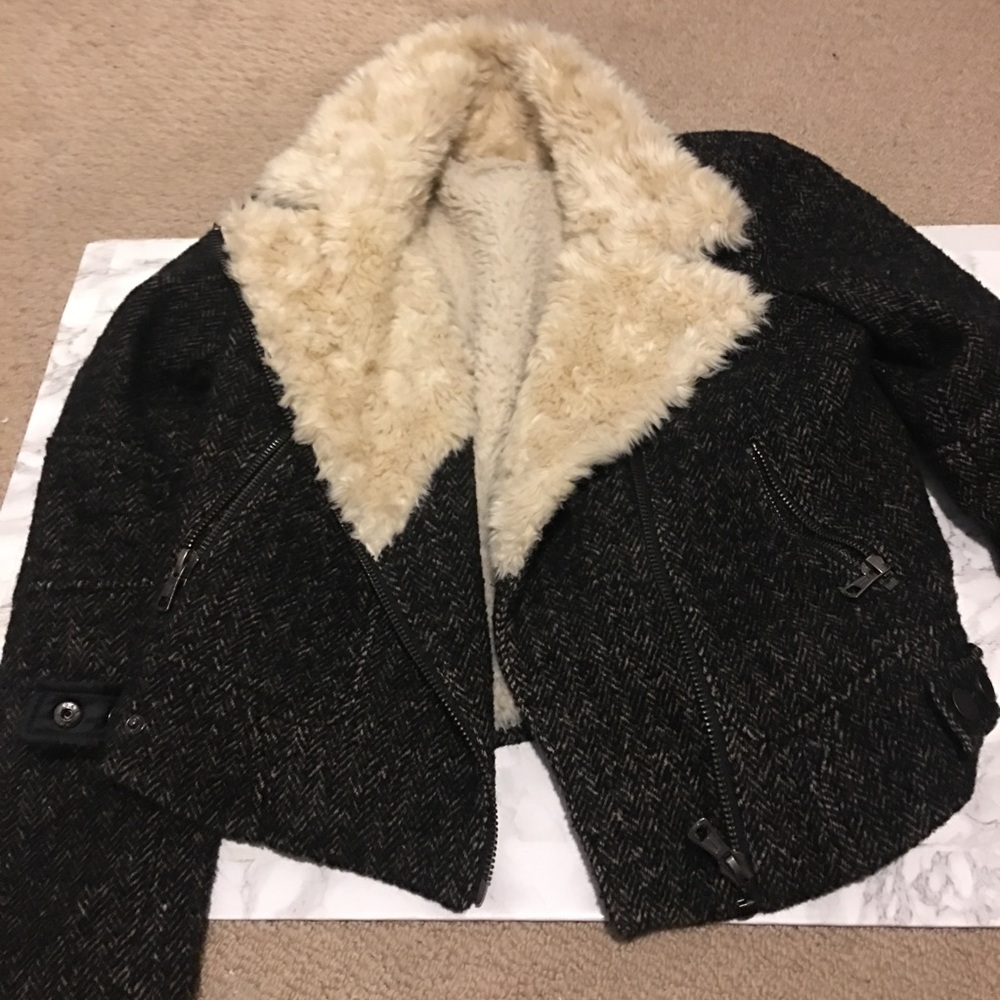 Zara fitted tweed jacket trafaluc brand
